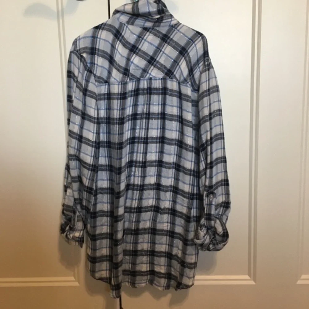 Justice Girls size 10 sparkly  flannel